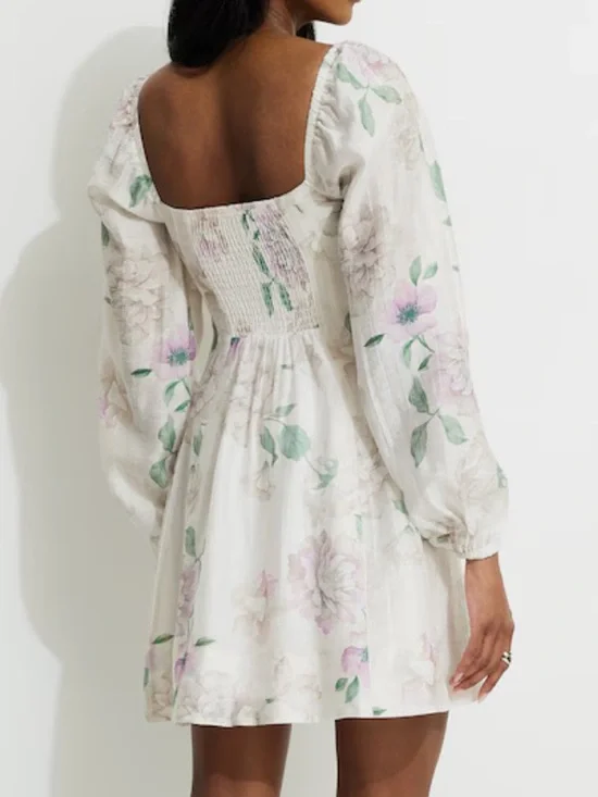 Amelie Balloon Sleeve Mini Dress - size small NWT - Picture 3 of 8